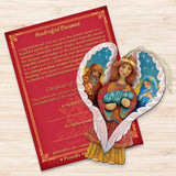 Adornos de madera de ángel de la Sagrada Familia de G. DeBrekht - Decoración navideña para la Natividad - 8154107