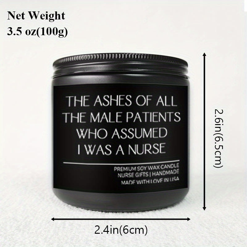 1pc Round Single-wick Scented Candle, 5.3Oz, Soy Wax, Beeswax, with Bow, in Glass Bottle, Extra Long Burn Time (12 Hours Or More), for Birthday, Labor and Delivery Nurse, Nurse Practitioner, Nursing School Student, Paramedic,