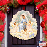 Corona de ángel para la Natividad, regalo de fe, decoración para puerta de D. Gelsinger - Decoración navideña de la Natividad - 8461032H-0201