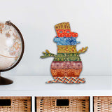 Country Quilted Snowman Door Decor by G. DeBrekht - Christmas Santa Snowman Decor - 8198801-2H