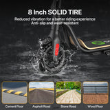 MEGAWHEELS S10 Foldable Electric Scooter For Adults With 8" Solid Tires, 15.5mph Top Speed, 3 Speed Modes And Up To 15miles Range Only 26.46LB Lightweight E-scooter For Commuting And As A Christmas Gift.