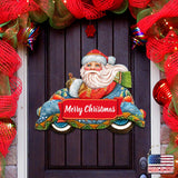 Merry Christmas Santa Door Decor by G. DeBrekht - Christmas Santa Snowman Decor - 8112045-2H