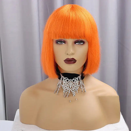 Real Hair Color Full Mechanism Full Bangs Headgear - Lootquake
