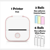 Portable Mini Printer for Students and Hobbyists, Bluetooth Thermal Label Printer