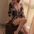 Lingerie Women's Fashion Printed Chiffon Nightgown - Lootquake