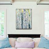 Birch Grove Art Wooden Wall Art by Nature Wonders - Nature Wildlife Decor  - 95390B