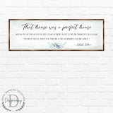 Perfect House - Wooden Inspirational Decor - JRR Tolkien - Book Quotes - Housewarming Gift - Lord of the Rings - Living Room - 310322