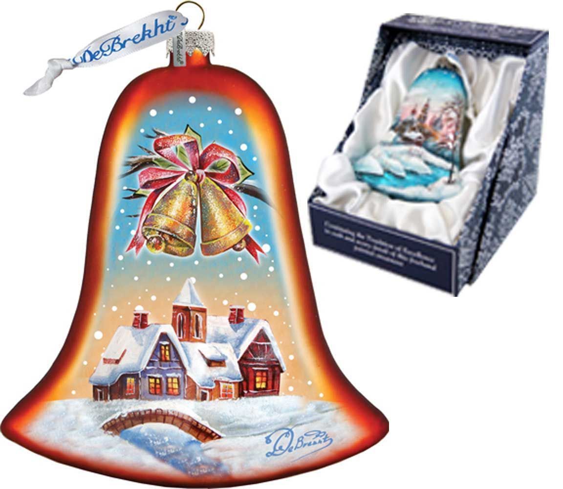 Housewarming Bell Glass Ornament by G. DeBrekht - Christmas Decor - 752-036
