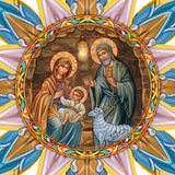 Orthodox Nativity Star Tree Topper Wooden Decor by G. Debrekht - Nativity Holiday Decor - 89504