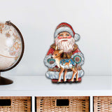 Decoración navideña para puerta con cervatillo navideño de G. DeBrekht - Decoración navideña con muñeco de nieve y Papá Noel - 8118081H