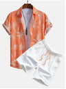 Men's Casual Suit 3D Digital Printing Short Sleeve Shirt Hawaii Suit - Lootquake