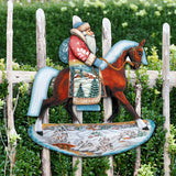 Decoración navideña para puerta con Papá Noel caballito de G. DeBrekht - Decoración navideña con muñeco de nieve de Papá Noel - 8151121H