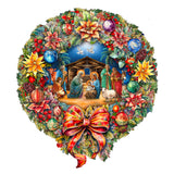 Nativity Wreath Holiday Door Decor by G. Debrekht - Nativity Holiday Decor - 8652805H