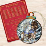 Gather in Peace Father Winter Animals Wooden Ornaments by J. Bergsma - Christmas Decor - 8591968-JB