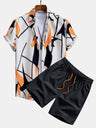 Men's Casual Suit 3D Digital Printing Short Sleeve Shirt Hawaii Suit - Lootquake