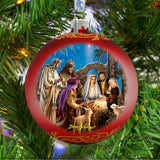 Adorno de vidrio para la Natividad de Nochebuena, edición limitada, de D. Gelsinger - Decoración navideña - 73898-1208