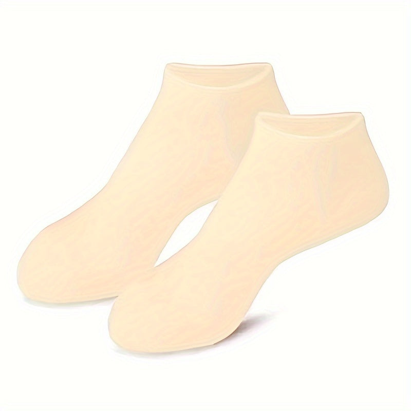 Lot de 2 chaussettes en gel de silicone pour le soin des pieds, hydratantes et anti-crevasses, pour le massage, anti-peaux mortes, soulage la douleur, sans alcool, de qualité familiale, sans alimentation électrique.