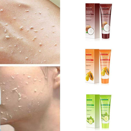 Cucumber Coconut Papaya Facial Exfoliating Gel Cream 100ml Body Cleansing - Lootquake