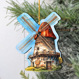 Adornos decorativos de madera con forma de molino de viento de G. Debrekht - Love Family Decor - 8688313