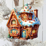 Gingerbread House Wooden Ornaments by G. Debrekht - Christmas Decor - 8100191-2