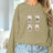 Women's Fashionable Solid Color Printed Long Sleeved Sweatshirt - Lootquake