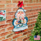 Santa with Matreshka Christmas Door Decor by G. DeBrekht - Christmas Santa Snowman Decor - 8117809H