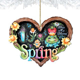 Bless my Bloomin Heart Wooden Ornaments by Jamie Mills-Price - Easter Spring Decor - 8457608