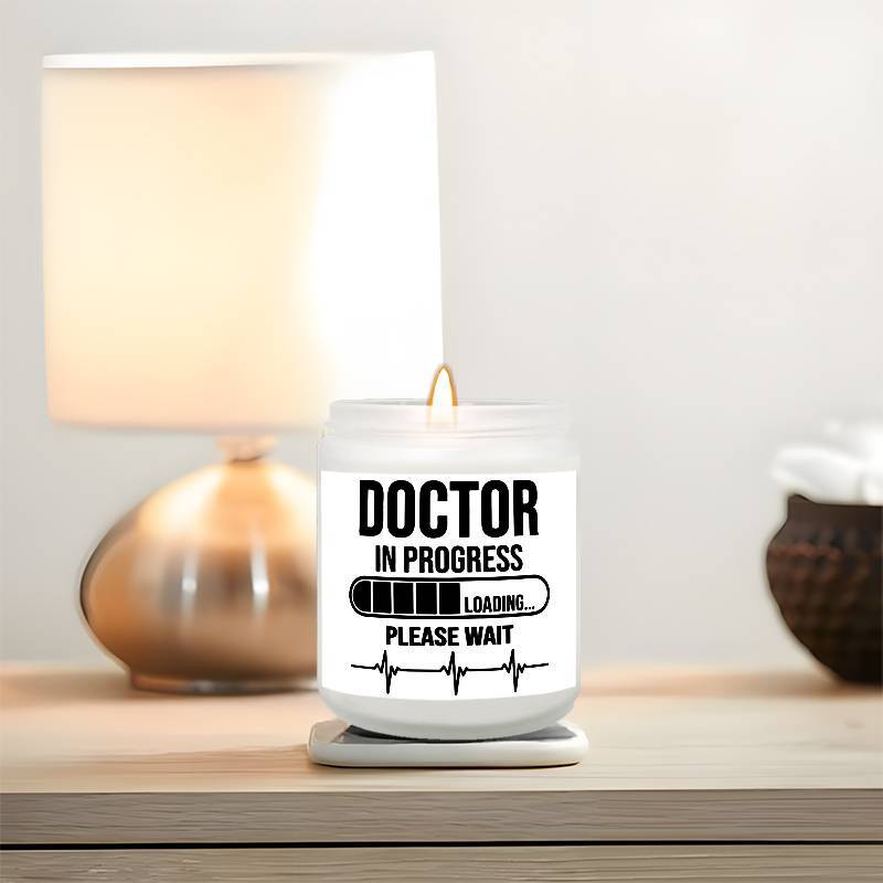 Una vela con aroma a lavanda, 150 g, hecha de cera de soja. Un regalo ideal para médicos y profesionales de la salud. Ideal tanto para hombres como para mujeres. Perfecta para cumpleaños, Navidad y Acción de Gracias.