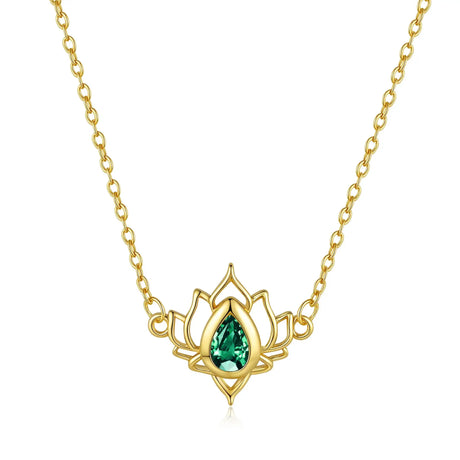 Lvzuan Lotus Necklace For Women Fashion Hollowed-out Vintage - Lootquake