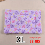 Manta rectangular para mascotas, resistente a la suciedad y para todas las estaciones - Cómoda cama con estampado de pata de perro y corazón (1 unidad)