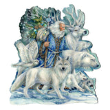 Cool Winds Father Winter Animals Wall Art by J. Bergsma - Wildlife Holiday Decor - 8591862W-JB