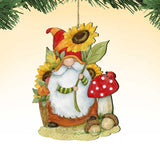 Fall Decoration Harvest Gnome Sunflower Gnome Handmade Gift Autumn Adornment Wooden Ornament by Susan Winget - 8471206-SW