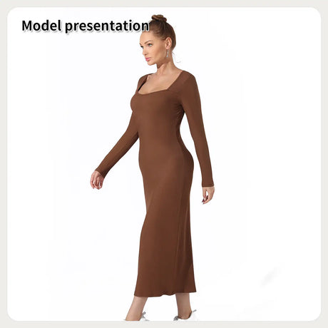 Women's Fashion Simple Solid Color Dress - Lootquake