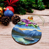 Cruising Alaska's Mountains Wooden Ornaments by G.Debrekht - Wildlife Holiday Decor - 870031