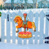 Carousel Horse Christmas Holiday Door Decor by G. DeBrekht - Carousel Holiday Decor - 8114041-1H