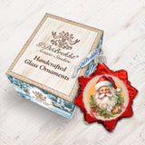 Adornos de vidrio de Mercurio de G. Debrekht - Decoración navideña de Papá Noel y muñeco de nieve - 776019