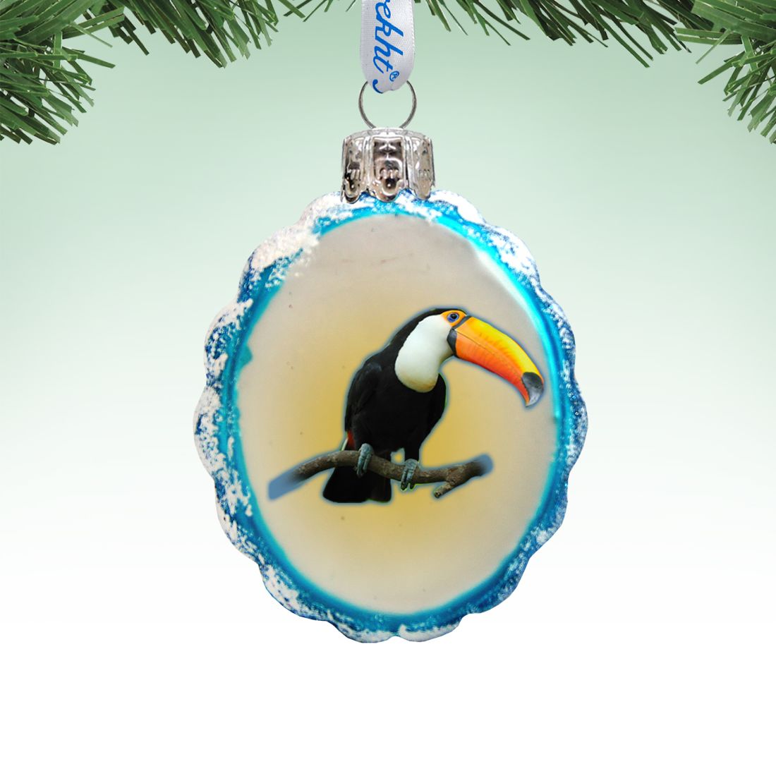 Birds Mercury Glass Ornament by G. DeBrekht - Coastal Holiday Decor - 776284
