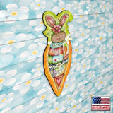 Carrot Bunny Easter Door Decor by Jamie Mills-Price - Easter Spring Decor - 8457609H