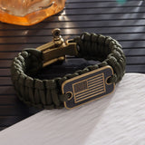 Outdoor Paracord Bracelet Survival Zinc Alloy - Lootquake