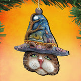 Adornos de madera de gato para la víspera de Halloween de G. DeBrekht - Decoración de Halloween para Acción de Gracias - 8161039