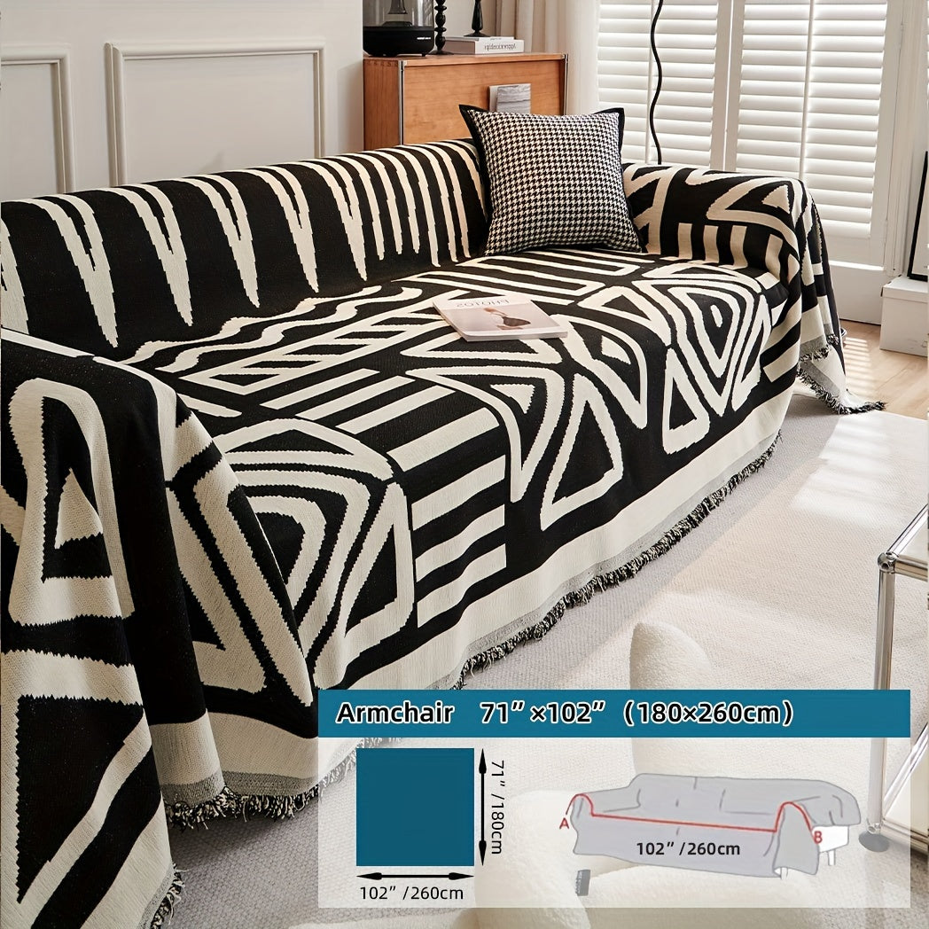 Funda de sofá estilo bohemio, antiarañazos para mascotas, antideslizante, para dormitorio, sala de estar, decoración del hogar, manta de sofá