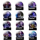 Blue Purple Glass Diamond Keychain Constellation Pendant - Lootquake