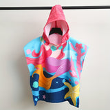 Toalla de baño infantil, bata de baño con capucha y estampado de dibujos animados, toalla de microfibra suave para niños, manta suave, toalla de playa usable, imprescindible para la playa, artículos de baño