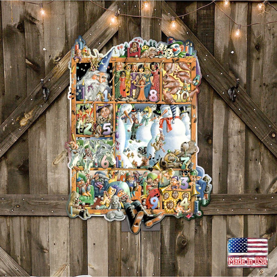 Numbers Whimsical Wall Art by Laura Seeley - Love Family Kids Decor - 8513009-LS