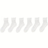 6 pares de calcetines deportivos suaves y transpirables con encaje de retazos: calcetines de mujer hasta la pantorrilla con medias y calcetines cómodos para uso diario.