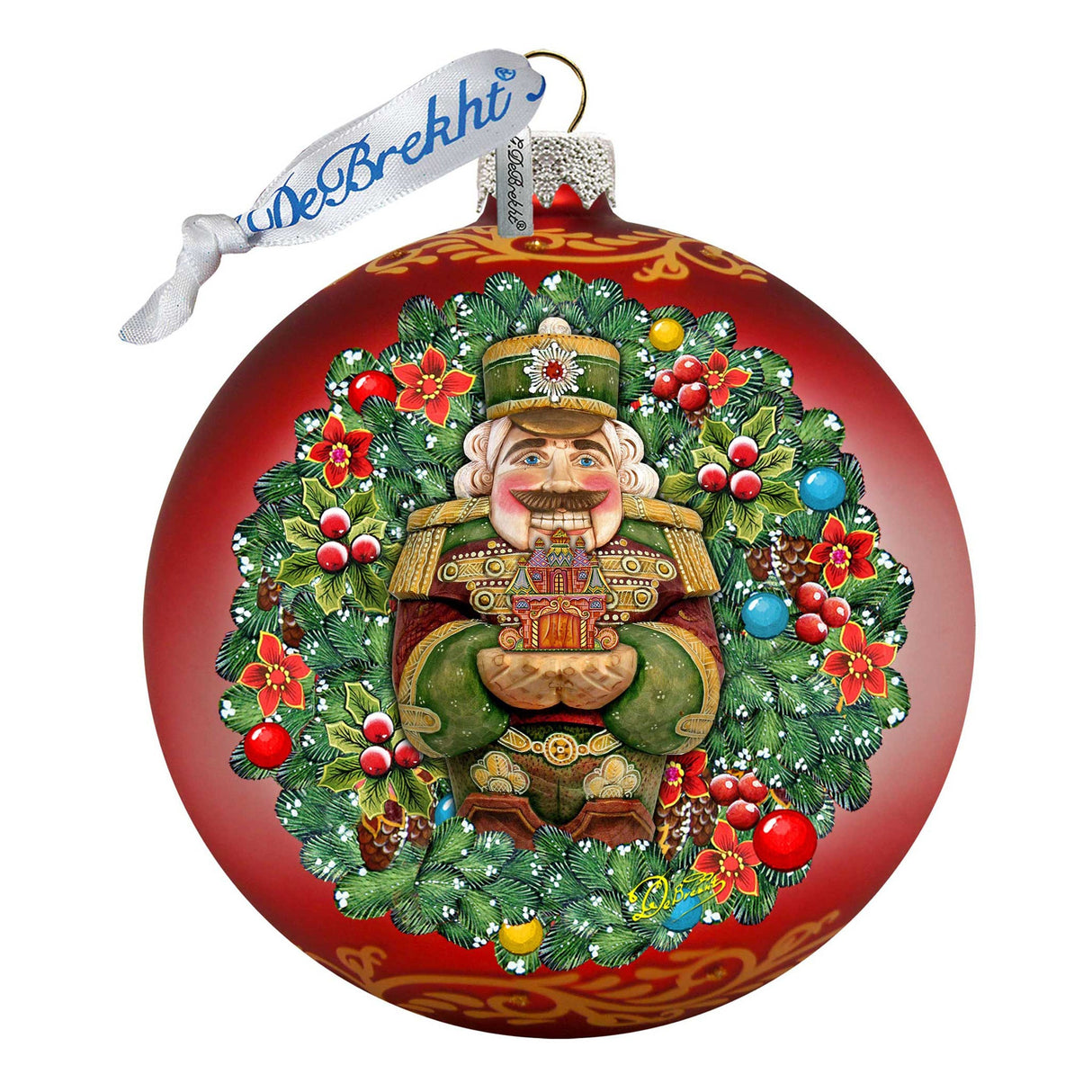 Adorno de cristal "El Cascanueces", edición limitada, de G. DeBrekht - Decoración navideña de Papá Noel y muñeco de nieve - 73907