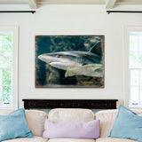 Zindanlari Shark Wooden Coastal Wall Art by Nature Wonders - Coastal Sea-Life Decor - 95324B