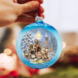 Nativity At the Chapel Glass Ornament by D. Gelsinger - Nativity Holiday Decor - 71153-1606