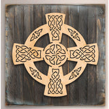 Celtic Wheel Cross Art Wooden Wall Art by Celtic Art - Celtic Decor - 953161B