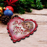 Juego de 3 adornos de madera "Corazones de Amor" de G. Debrekht - Decoración Familiar - 8091054-S3